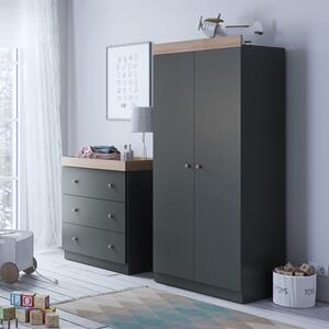 Little Acorns Burlington 3 Drawer Chest and Wardrobe Nursery Set