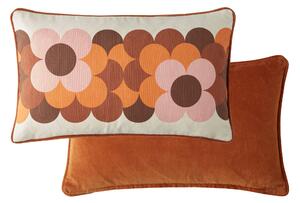 Orla Kiely Retro Flower Stripe 30cm x 50cm Filled Cushion Canyon