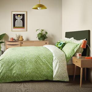 Orla Kiely Criss Cross Stem Duvet Cover Bedding Set Basil Green