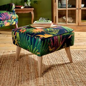 Marlow Footstool, Tropical Treasures Print