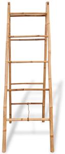 Double Towel Ladder with 5 Rungs Bamboo 50x160 cm