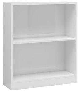 Bookshelf High Gloss White 60x24x76 cm Engineered Wood