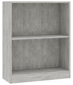 Bookshelf Concrete Grey 60x24x76 cm Engineered Wood