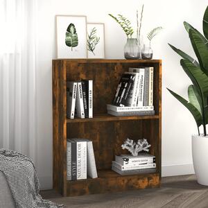 Bookshelf Smoked Oak 60x24x74.5 cm Engineered Wood