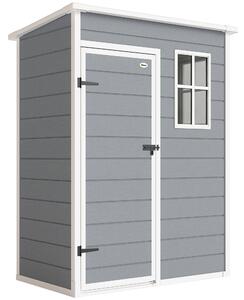 Outsunny 5x3 Storage Shed, Garden Shed Lockable Door With Window and Vent for Outdoor Storage, Grey Aosom UK
