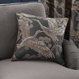 Dorma Gilded Crane Grey Square Cushion