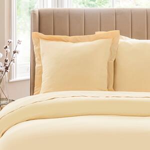 Dorma 300 Thread Count 100% Cotton Sateen Plain Continental Square Pillowcase Buttermilk