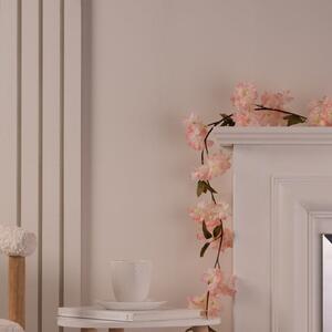 Set of 2 Artificial Peach Pink Blossom Garlands