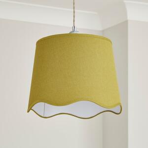 Scalloped Edge Linen Lamp Shade