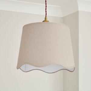 Scalloped Edge Linen Lamp Shade