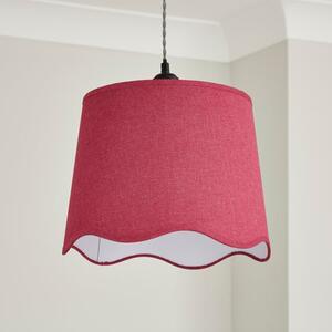 Scalloped Edge Linen Lamp Shade