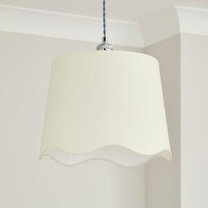 Scalloped Edge Linen Lamp Shade