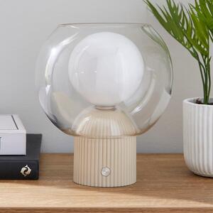 Harlo Ribbed Rechargeable Touch Dimmable Table Lamp