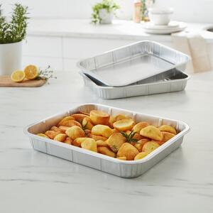 Pack of 3 Smooth Wall Foil Baking Tray