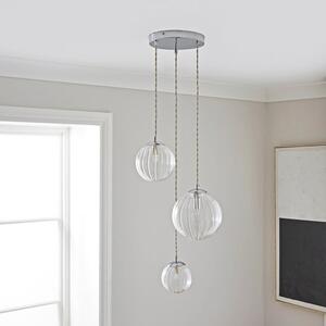 Eli Ribbed 3 Light Adjustable Cluster Ceiling Light