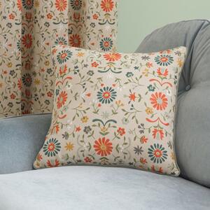 Folk Floral Square Cushion