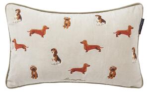 Lexington Dogs Organic Cotton Velvet cushion 30x50 cm Light beige