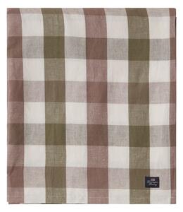 Lexington Checked Cotton Linen Tablecloth 180x180 cm Olive