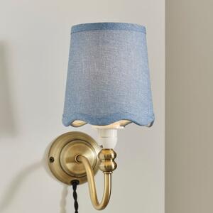 Scalloped Edge Linen Lamp Shade