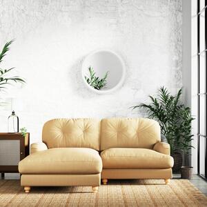 Martha Slub Faux Linen Corner Chaise Sofa