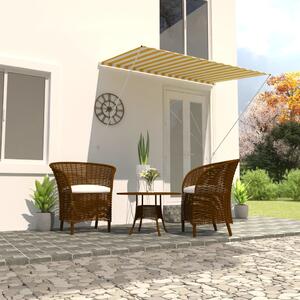 Retractable Awning 200x150 cm Yellow and White
