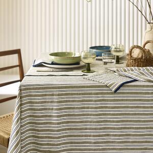 Piglet Thyme Somerley Stripe Linen Tablecloth