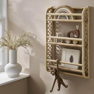 CuddleCo Aria Wave Rattan Bookshelf