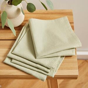 Set of 5 Washed Cotton Linen Face Cloths