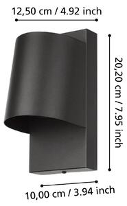 EGLO Stagnone LED outdoor wall light in black