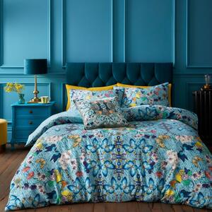 Matthew Williamson Heritage Butterfly 200 Thread Count Cotton Green Duvet Cover & Pillowcase Set