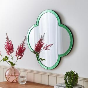 Pride and Joy Coloured Glass Mirror, 60cm Green
