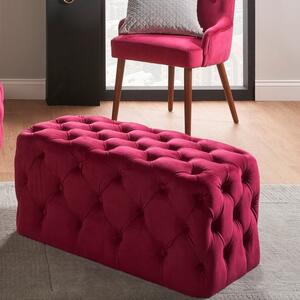 Seraphina Velvet Buttoned Ottoman