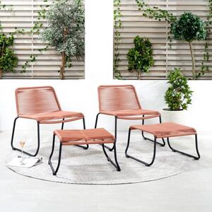 Pang Set of 2 Chairs and Footstools