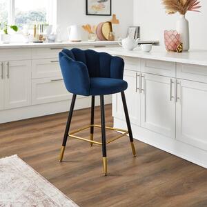 Vivian Counter Height Bar Stool, Velvet