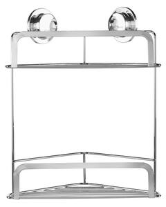 Croydex Stick-n-Lock 2 Tier Corner Basket