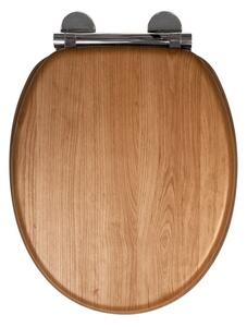 Croydex Hartley Oak Effect Flexi Fix Oval Toilet Seat