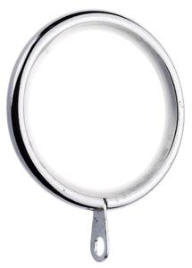 Pack of 6 Lined Metal Curtain Rings Dia. 28mm
