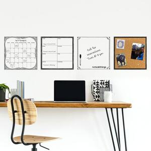 White Dry Erase Stick-on Organisation Board