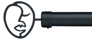 Mix and Match Faces 25/28mm Matte Black Finials Pair