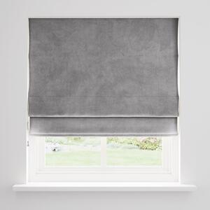 Recycled Velour Grey Roman Blind