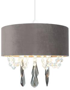 Halle Velvet Jewel Grey Easy Fit Pendant Shade