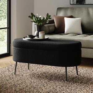 Evie Boucle Storage Ottoman