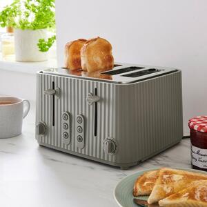 Textured Ribbed Plastic 4-Slice Toaster