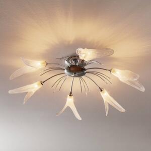 Floral ceiling light Irys in silver