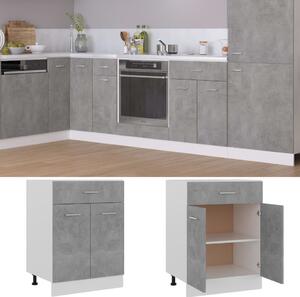 Drawer Bottom Cabinet Concrete Grey 60x46x81.5 cm Engineered Wood