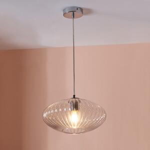 Emilia Ribbed Oval Pendant Light