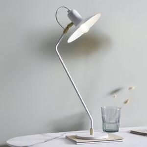 Camden Matt White Metal Angle Arm Task Table Lamp