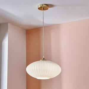 Emilia Ribbed Oval Pendant Light