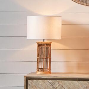 Sorbus Natural Ribbed Table Lamp