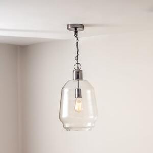 Fia Clear Glass Chain Drop Pendant Light